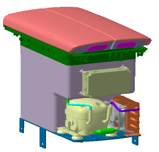 车载扶手双开门冰箱